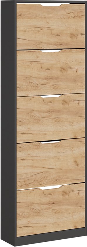 Schoenenkantelaar Orlando Goldkraft eik/groen 80 x 166.1 cm met 4 compartimenten Vicco | Goudkleurig Eiken/Groen | 4 compartimenten | 406673148161306