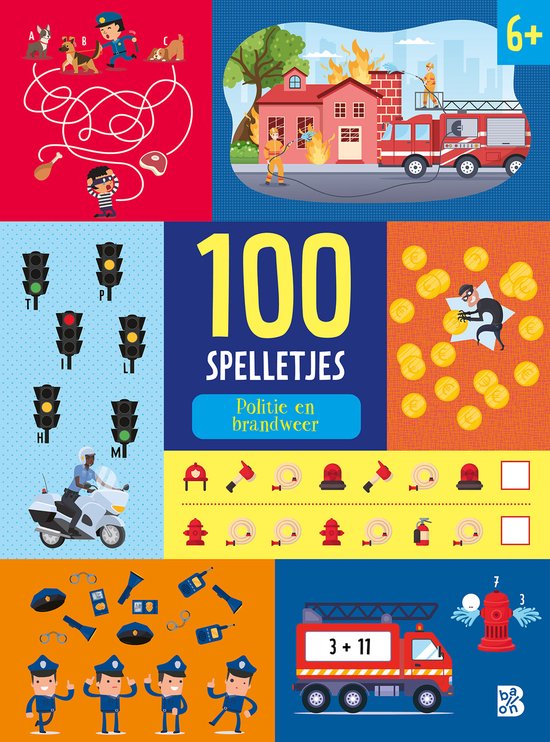 100 spelletjes 1 - 100 spelletjes: Politie en brandweer 6+ - cover