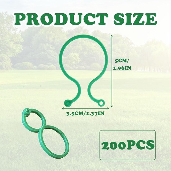 Hysagtek 200 Stuks Plantenklemmen Ter Ondersteuning En Bevestiging Van Planten Plantenclips Klimhulp Voor Tuin Planten Groentenvrucht Klimplanten Groen