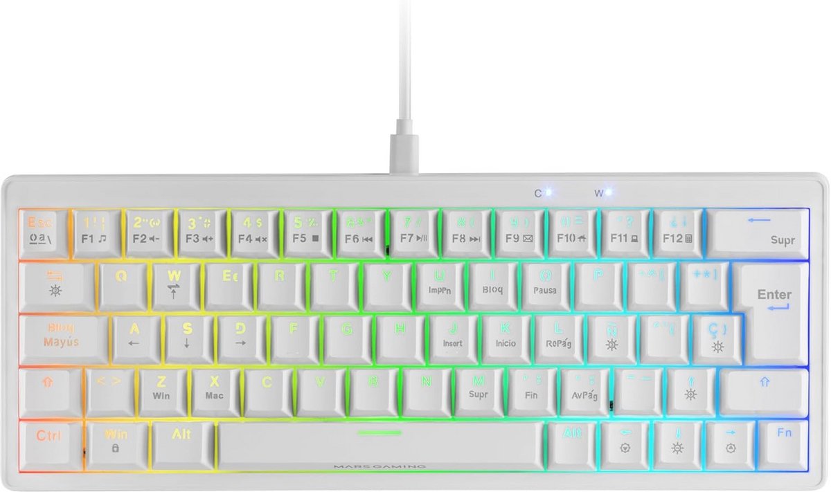 Ultra-Compact Mechanisch 60% Toetsenbord met RGB Verlichting en Stille Switches