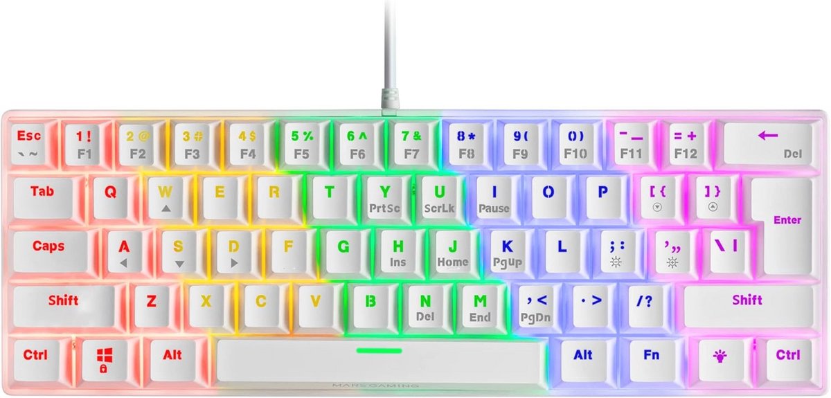 Ultracompact Mechanisch Gaming Toetsenbord met RGB Lichteffecten