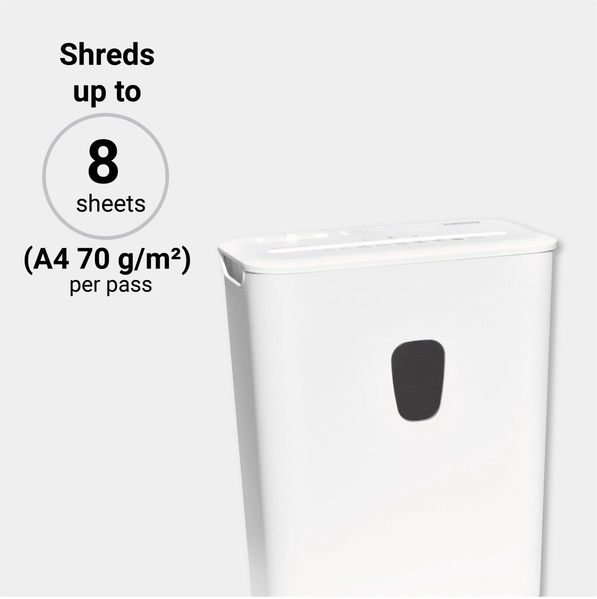 Papierversnipperaar P4 Cross Cut - 15 Liter - Stil 65db - Papiervernietiger 8 vel - Ook pasjes - Snipper model - AVG Proof - Dutch Design - Wit - DESQ® 20032 thumbnail 7
