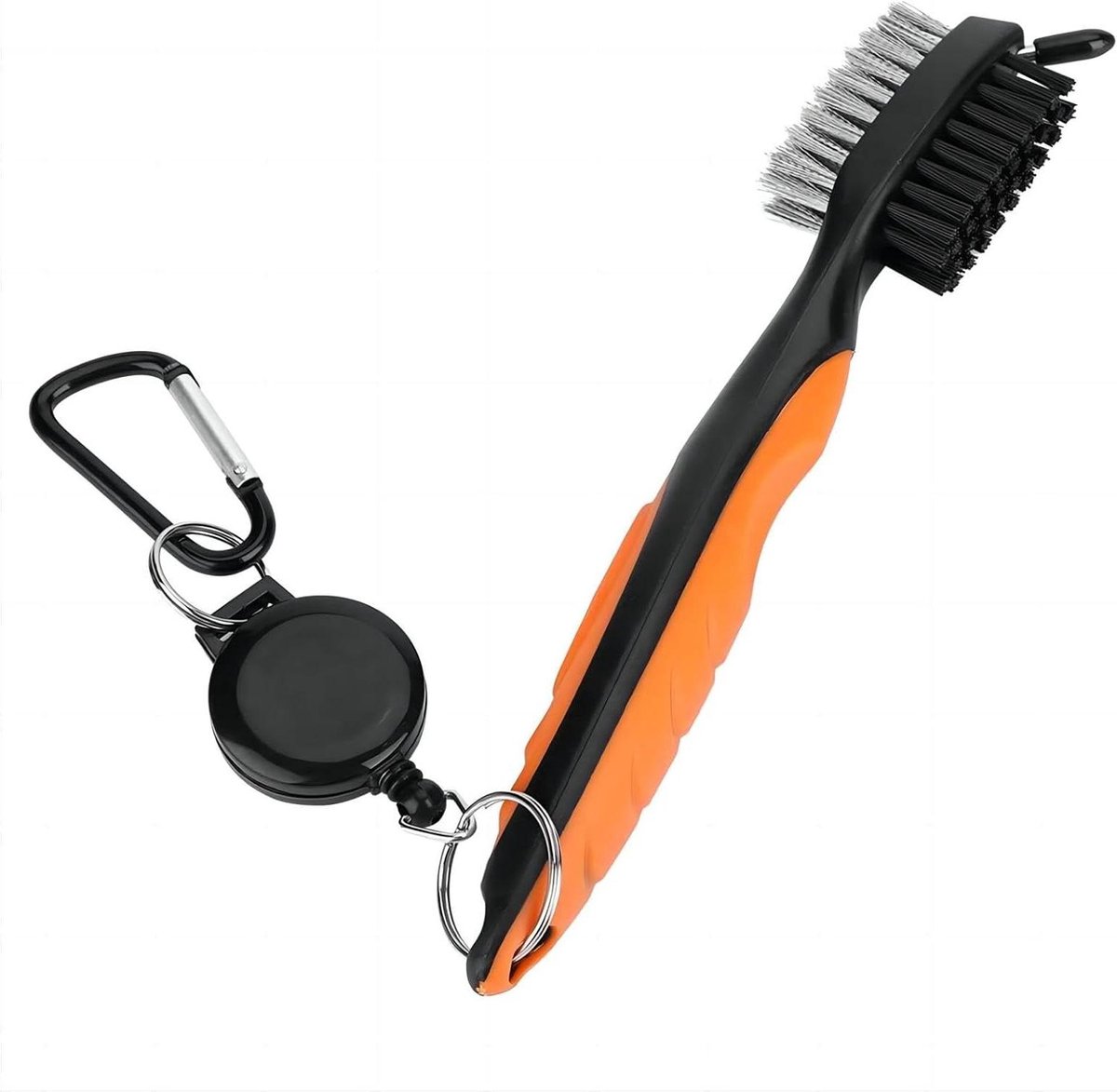 3-in-1 Racketborstel en Groefreiniger met Karabijnhaak - Golfreinigingsgereedschap voor Mannen - 31 * 34 cm