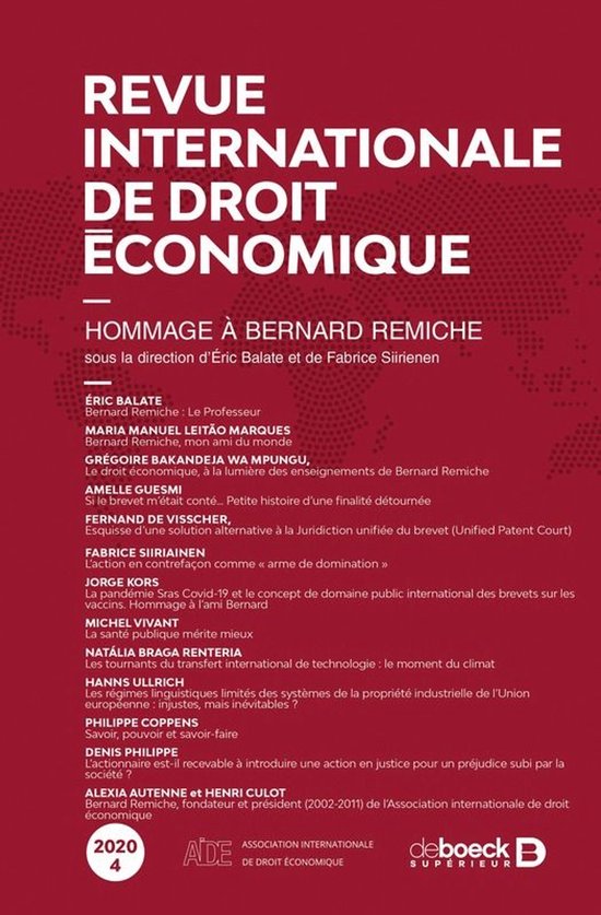 Revue internationale de droit économique - cover