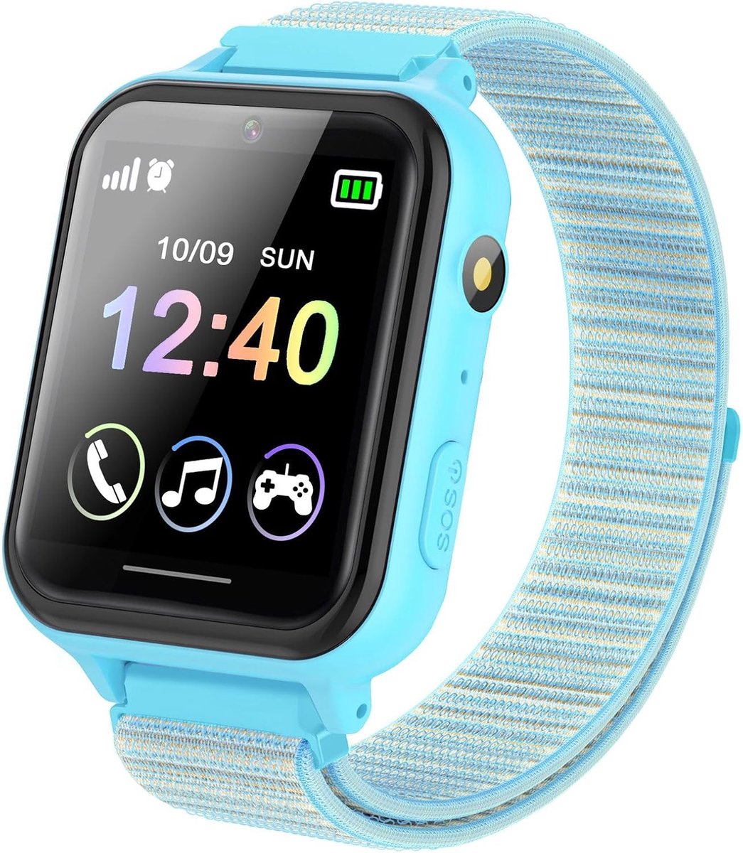 Smartwatch voor Kinderen met Touchscreen, 10 Spellen, MP3, Muziek en Camera