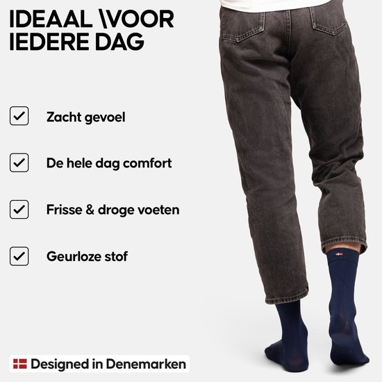 DANISH ENDURANCE Classic Bamboe Viscose Chaussettes 6 paires - super doux - Taille 39-42