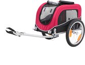 Trixie Hondenfietskar - Zwart Rood - L - <30 kg - 72x86x80/145 cm