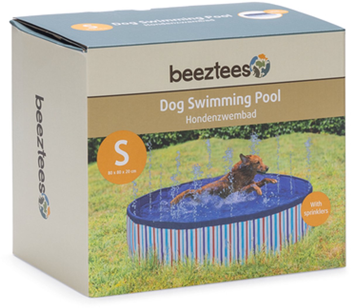 Beeztees Sprinkler Doggy Dip - Hondenzwembad - Blauw - S - dia. 80x20 cm thumbnail 4