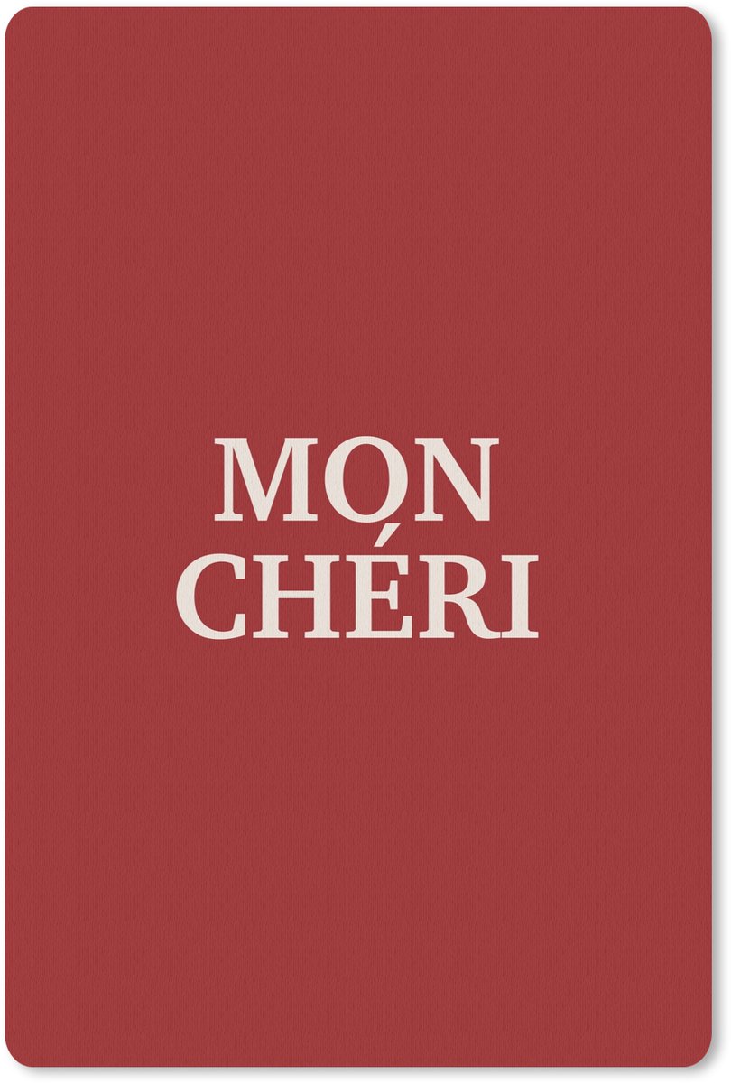 Muismat 18x27 cm - Mousepad Rood - Frans - Quotes - Muismatten