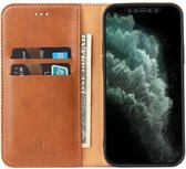 Étui portefeuille magnétique pour iPhone 12 Pro Pro - Étui de protection avec emplacements pour cartes et support intégré - iPhone Business Premium - Marron