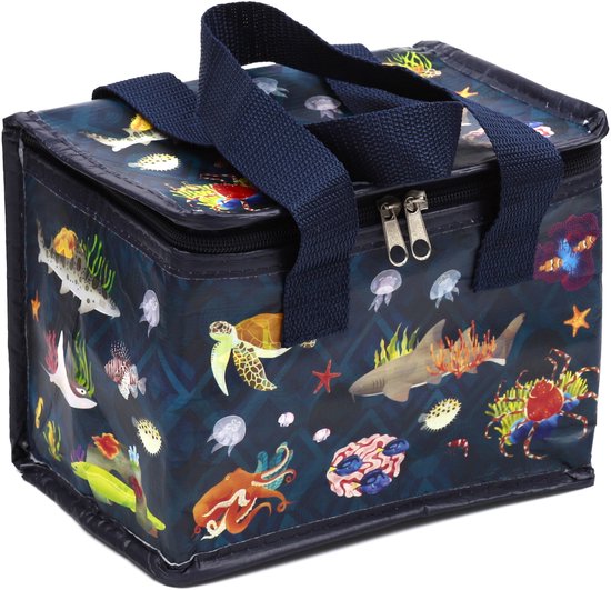 Sac isotherme/Sac à lunch - Royaume Marine - Vie marine - RPET durable - 15x20x14cm