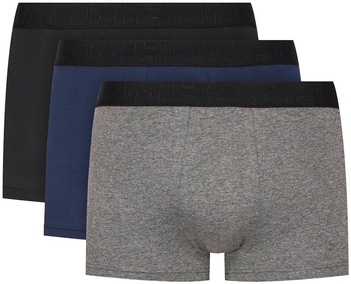 HOM - Tonal Pack#2 - Boxer Brief 3pack - Zwart/Navy/Grijs - Maat S