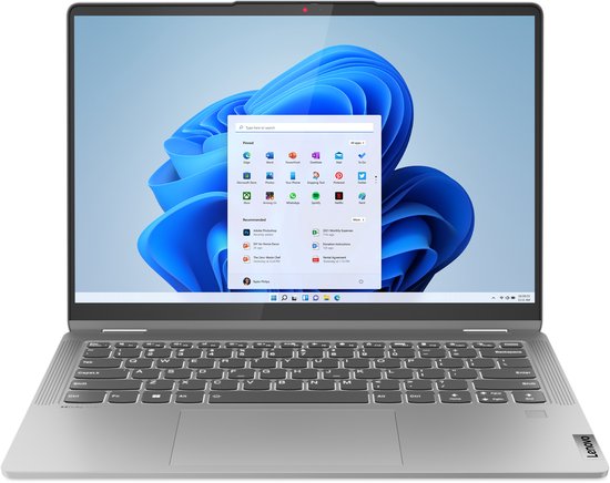 Lenovo IdeaPad Flex 5 14ABR8 AMD Ryzen™ 5 7430U Hybride (2-in-1) 35,6 cm (14") Touchscreen WUXGA 16 GB LPDDR4x-SDRAM 512 GB SSD Wi-Fi 6 (802.11ax) Windows 11 Home Engels Grijs