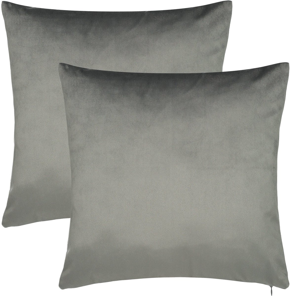 Barbons kussenhoes 40x40 - set van 2 kussenhoesjes - kussensloop - grijs