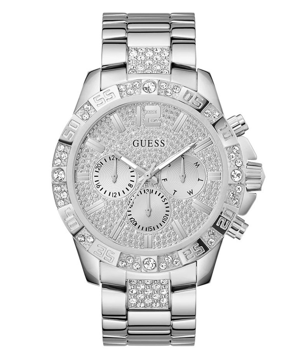 Guess Majestic GW0796G1 Horloge - Staal - Zilverkleurig - Ø 48 mm