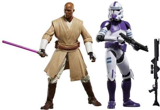Mace Windu & 187th Legion Clone Trooper - Star Wars The Black