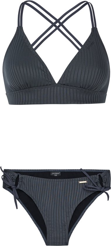 Foto: Protest prtcosta triangle bikini set dames kruisbanden uitneembare vulling anthra grey