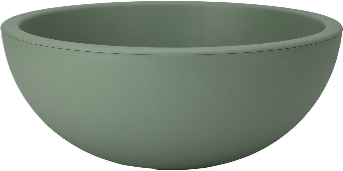 Pro Garden Plantenpot/bloempot ronde schaal - kunststof - groen - D40 x H16 cm - Voor buiten