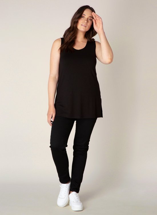 BASE LEVEL CURVY Alicia Top - Black - maat 2(50)
