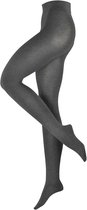 Collants Esprit Plain renforcés en coton et laine pour femme, taille douce et confortable, gris - taille 40-42