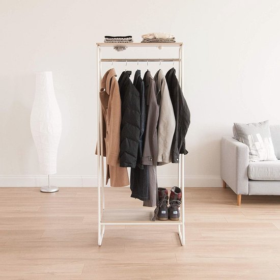Designspiegel met kapstok en plank