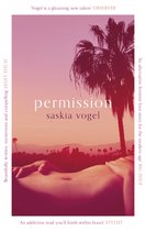 Boekomslag van 'Permission' door Saskia Vogel, met een tropisch landschap bij zonsondergang.