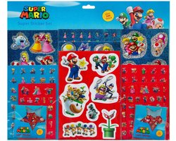 foto van Super Mario Super Sticker Set | Diverse stickers | Vel-, laser- en pop-upstickers | Polybagverpakking