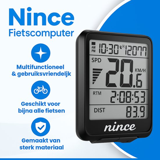 DrPhone FCS1 Fietscomputer - Bedraad fiets snelheidsmeter
