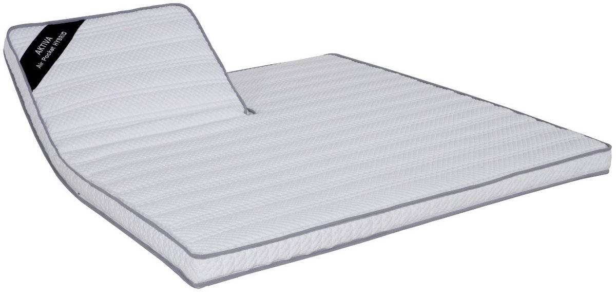 MatrasDirect Aktiva Air-Pocket Hybrid Split-Topper - 160x220 - 11 cm dik - Anti-Allergie Wit
