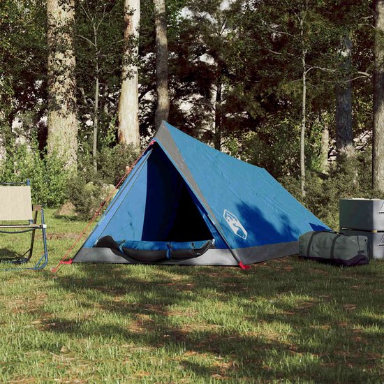 vidaXL Tent - 2-persoons - Waterdicht - Blauw Kampeertent - Tent - Tweepersoons Tent - Campinguitrusting - Outdoorleven van Vidaxl — afbeelding 5