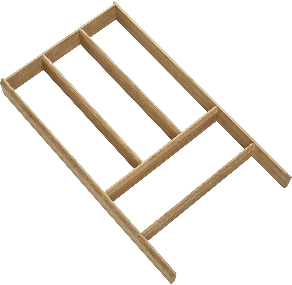 Orga-Box Individual Bamboe bestekinzet geolied (473 x 273 x 50 mm) Multifunctioneel lade-element Verdeelsysteem voor laden met een binnendiepte van 473 mm