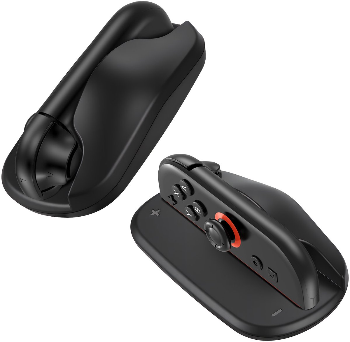 Gaming Controller Muis Basis voor Nintendo Switch 2 van MMOBIEL – 2-Pack Draagbare Beugels voor Joy-Con Controllers – Ergonomische Grip voor Muismodus – Verbeterde Precisie & Bescherming – Zwart