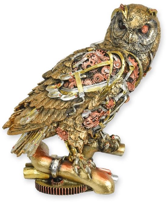 Steampunk Uil Beeld van Polyresin