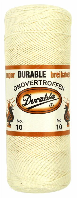 Brei en Haakgaren - Ecru - 100 gram - Merk Durable - Geschikt voor Brei-Haaknaalden 2.0 - 2.5