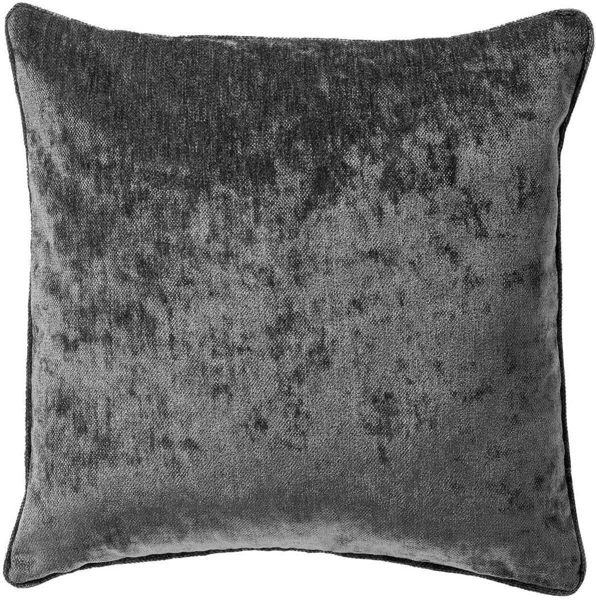 Dutch Decor LEWY - sierkussen 45x45 cm - glansvelours - Charcoal Gray - antraciet - Inclusief binnenkussen - Luxe kussens voor woonkamer & bank
