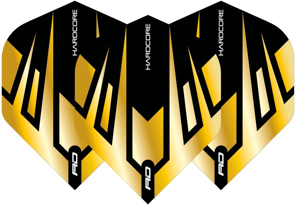 Red Dragon Hardcore Premium Gold & Black Tribal - Dart Flights