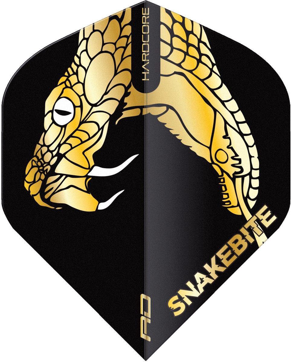 Red Dragon Peter Wright Hardcore Premium Snakebite Gold Snake - Dart Flights