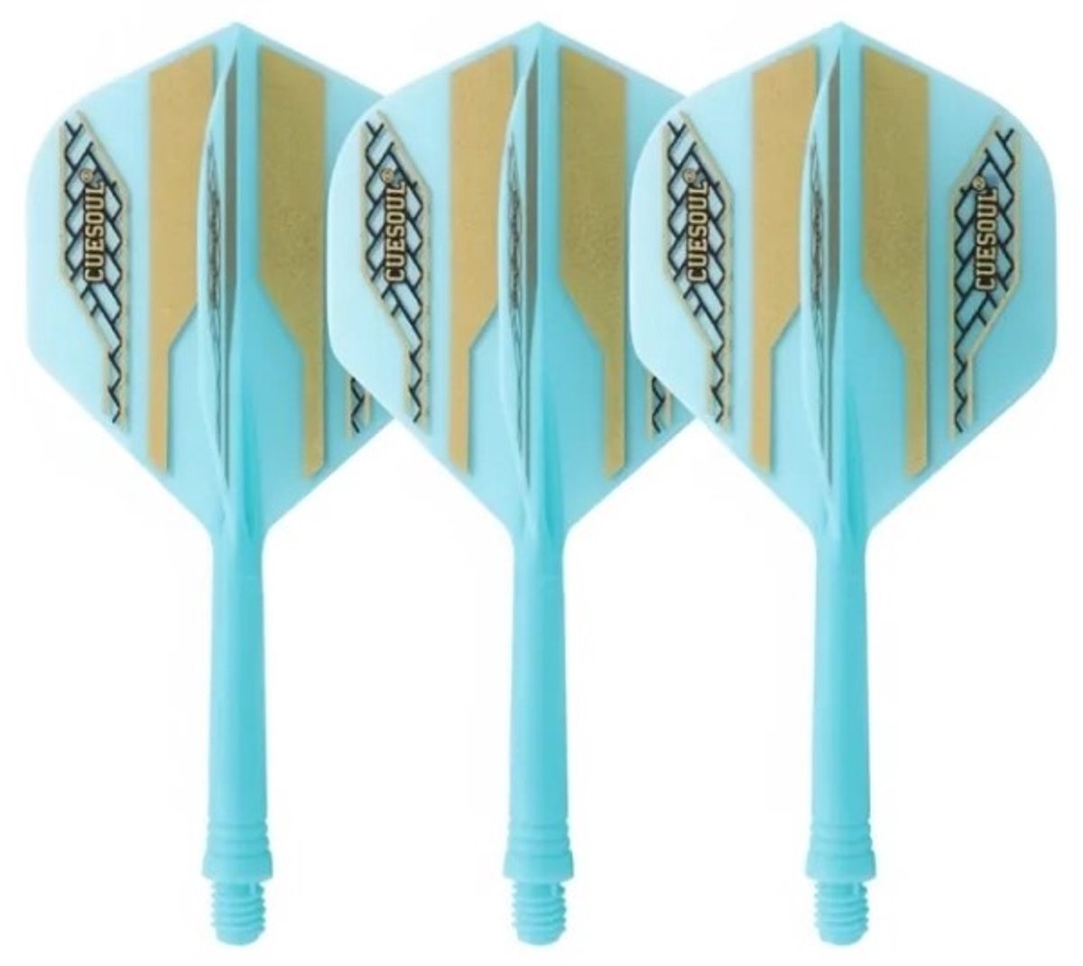 Cuesoul - Tero Flight System AK5 Rost Golden Pattern - Blue Standard - Dart Flights M