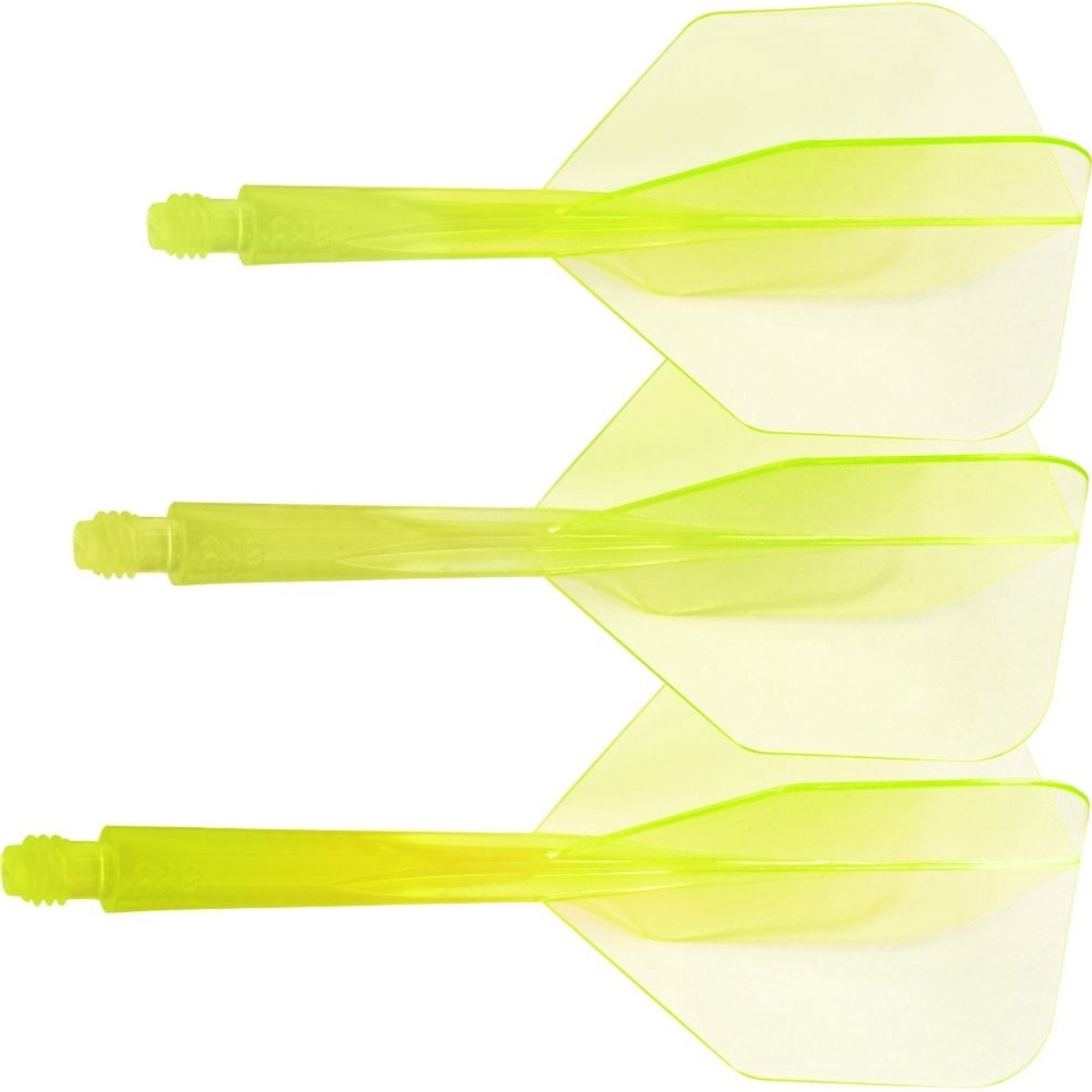 Condor Neon Axe Flight System - Small Yellow - Dart Flights Short