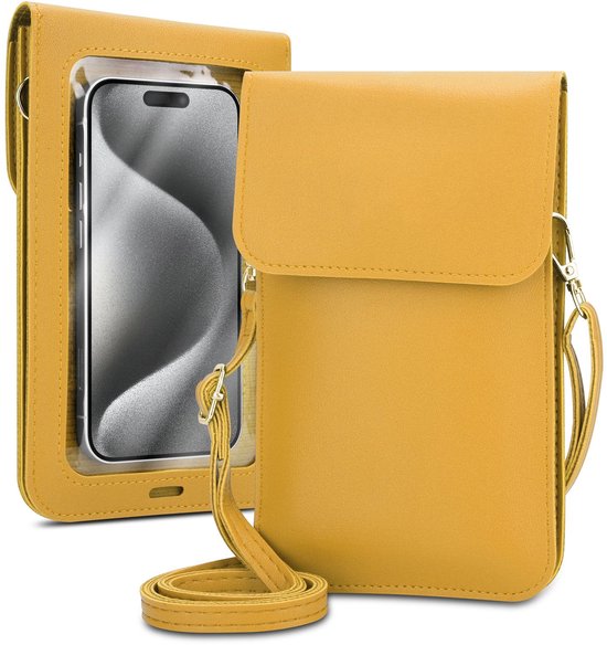 Foto: Mobielhoesje geschikt voor samsung galaxy s25 ultra in geel etui case cover handtas voor dames