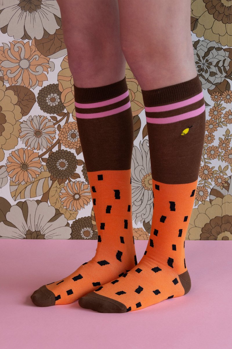Sticky Lemon - kniekousen - sprinkles - wortel oranje + siroop bruin