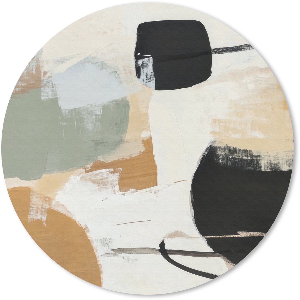 Muismat rond 30x30 cm - Mousepad Paint - Abstract - Kleuren - Ronde muismatten