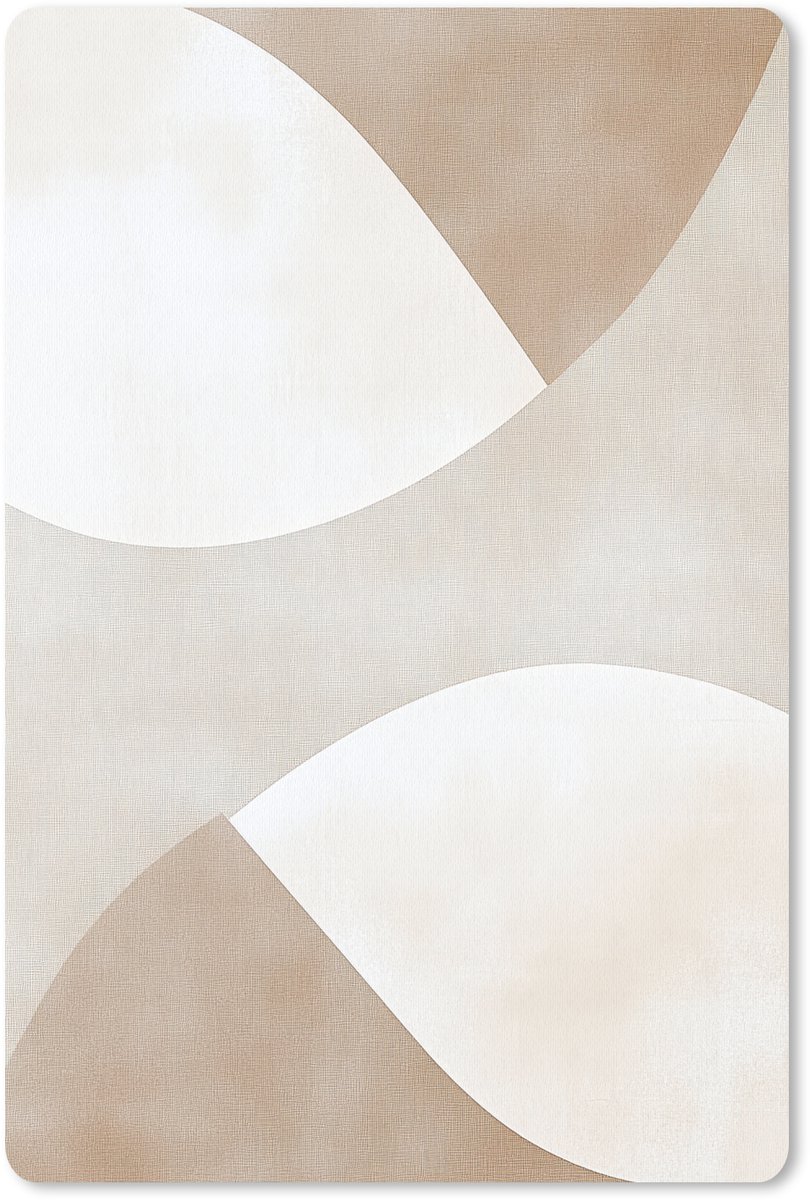 Muismat 18x27 cm - Mousepad Bruin - Japandi - Abstract - Muismatten