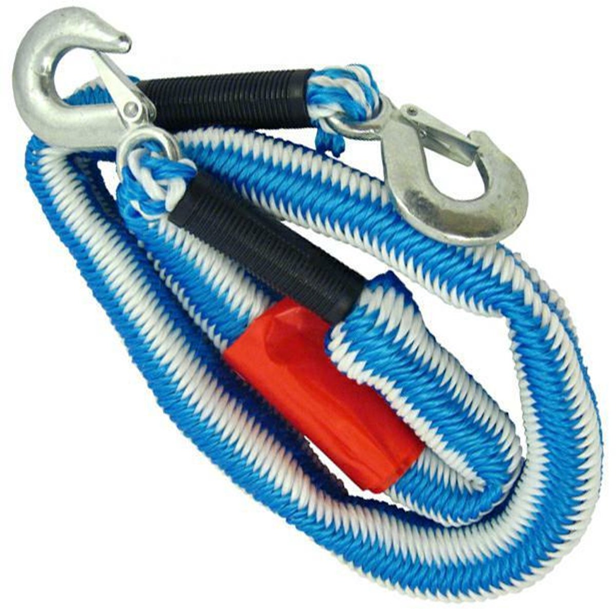 flexibele sleepband 2.5 ton x 4 meter inclusief haken - sleepkabel - autosleepkabel - sleepkabelband