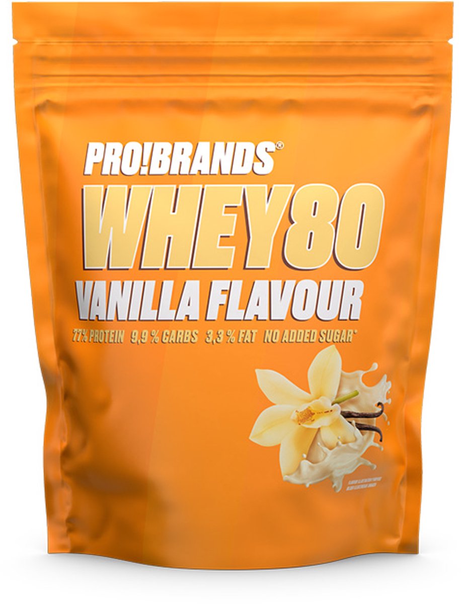 Pro!Brands | Whey80 Powder | Vanilla 500g | 1 x 500 gram