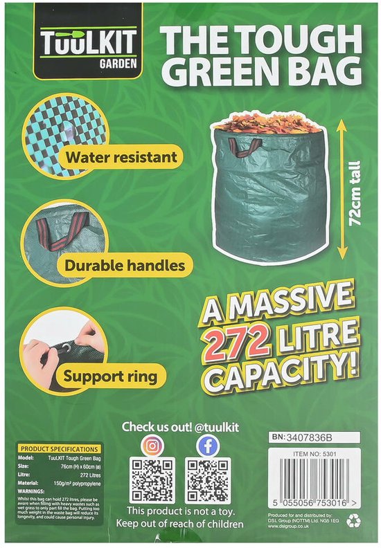 Tuinafval zak 272 ltr van Elho — afbeelding 3