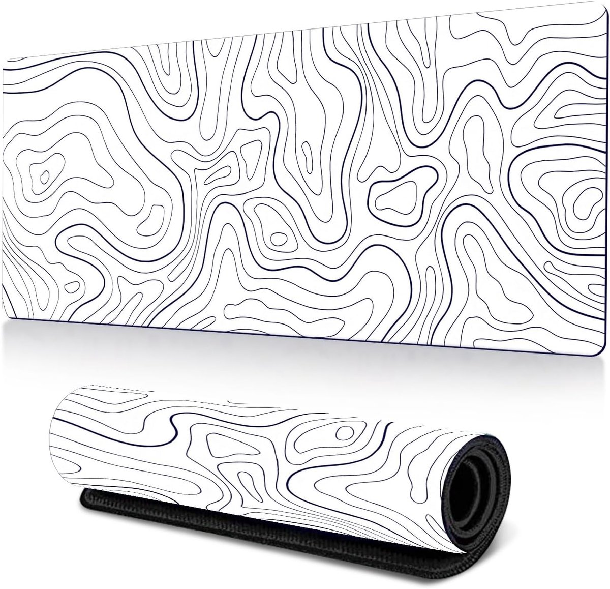 Grote XXL Gaming Muismat 850 x 390 mm - Antislip Bureauonderlegger voor PC