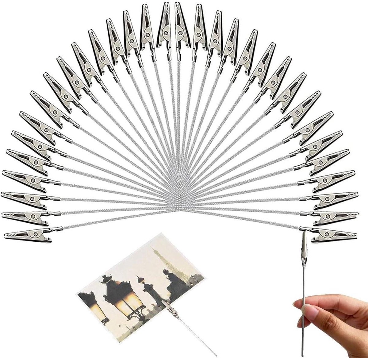 Memoclip van metaal krokodillenklemmen - voor notities, memoclips, klei taartaccessoires en huisdecoratie (50 stuks)