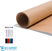 Brown paper scrum papier - 2 x (70cm x 500cm) - incl stiften