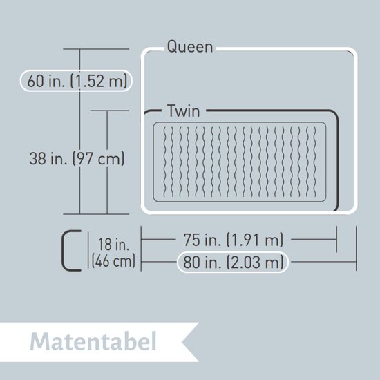Bestway luchtbed - 2-Persoons - 152 x 203 x 46 cm - Grijs - Inclusief pomp - Kussen en Kussenbeschermer van Bestway — afbeelding 4